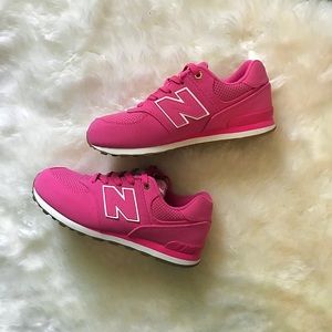 NEW Bubblegum Pink White New Balance 574 Sneakers
